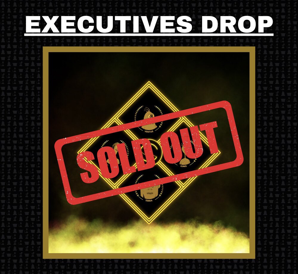 The Executives Drop is now sold out🚀 Congrats to the Executives, looking forward to continuing this journey with all of you🤝
