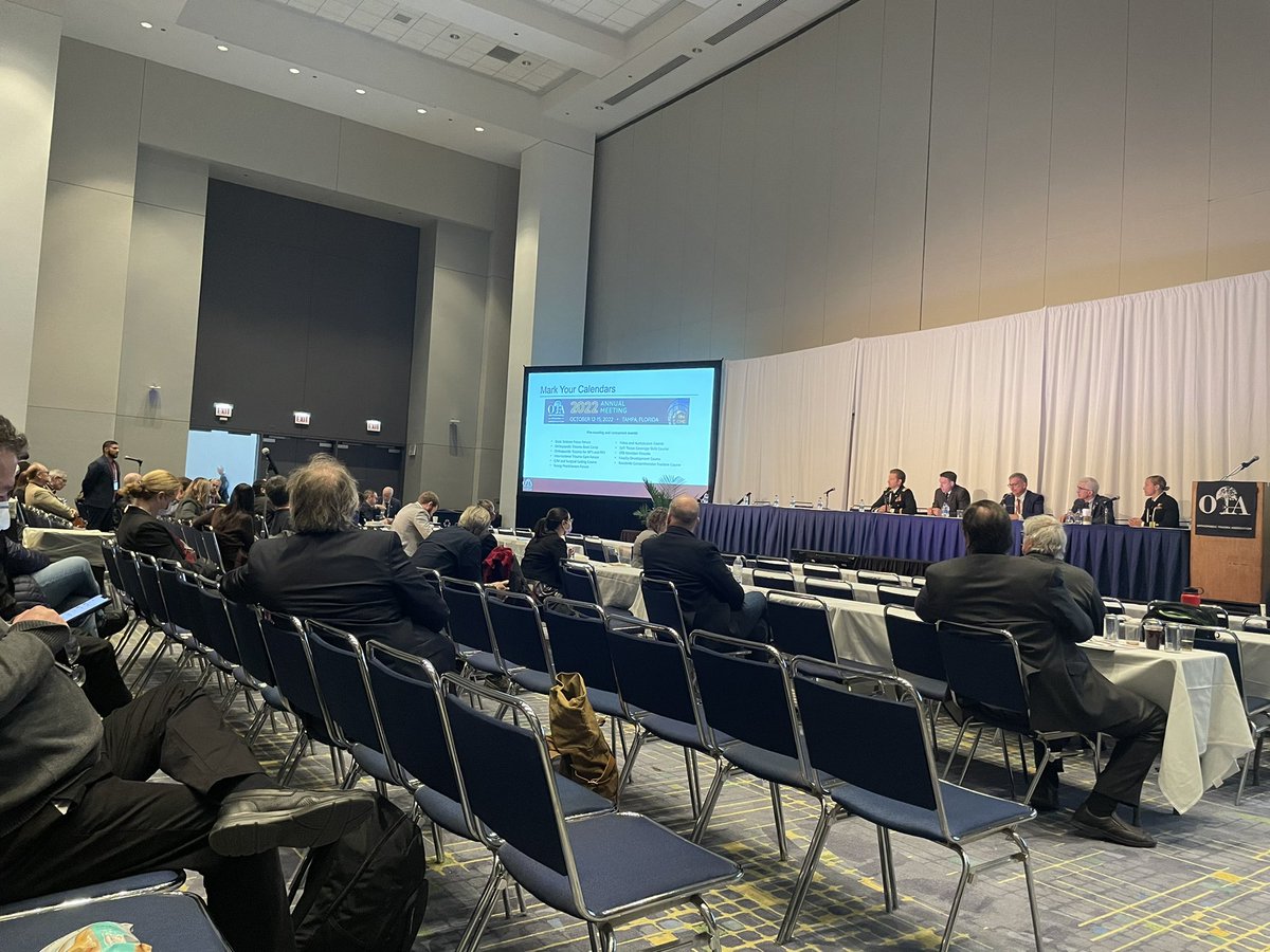 JanaDavisMD's tweet image. Wrapped up a great #AAOS2022 with OTA Specialty day! Great turnout &amp;amp; thank you to @MilOrtho for sponsoring the afternoon session.  
Great seeing the old (*former*) BAMC crew! 

@DrChadKrueger @AJ_JohnsonMD @Str8bonesJim @jaimelbellamyDO @jamesablairMD @daniel_stinner