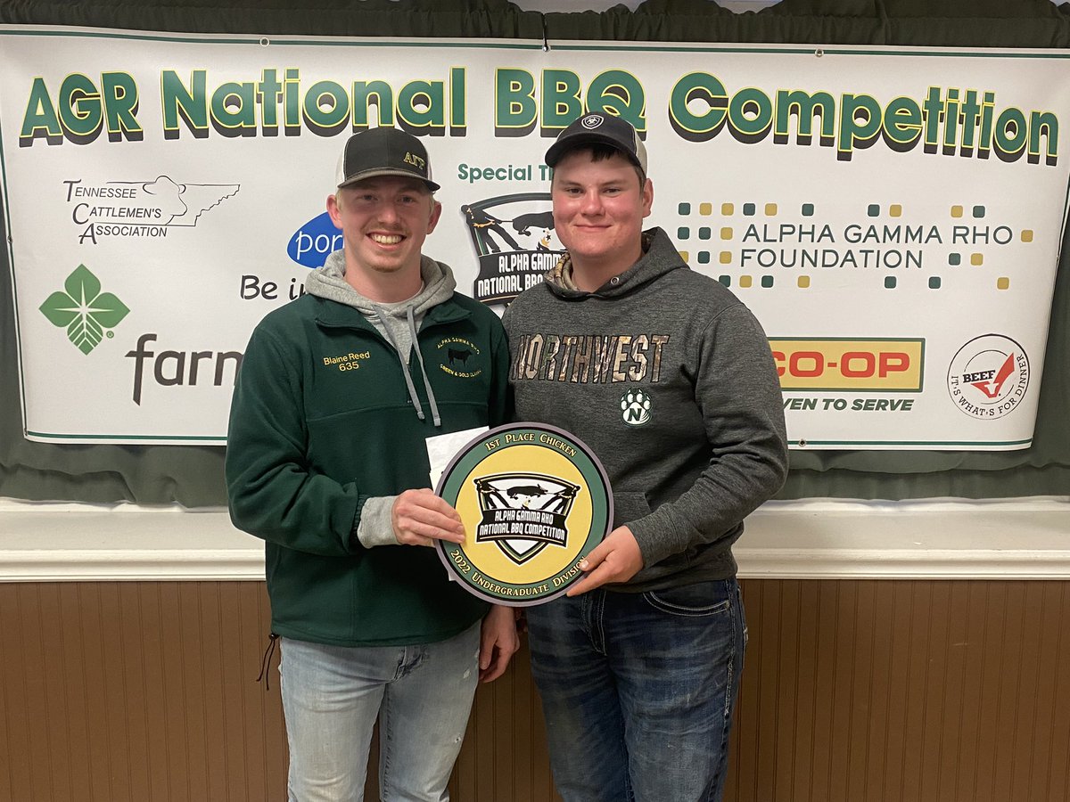 Two of our brothers headed down to Lebanon, TN to participate in the AGR National BBQ this weekend. They competed in Brisket, Ribs, Pork Butt, and Chicken. Where they took first in bbq chicken!
.
.
.
#brotherhood #nationalbbq #makingbettermen #rushtherho