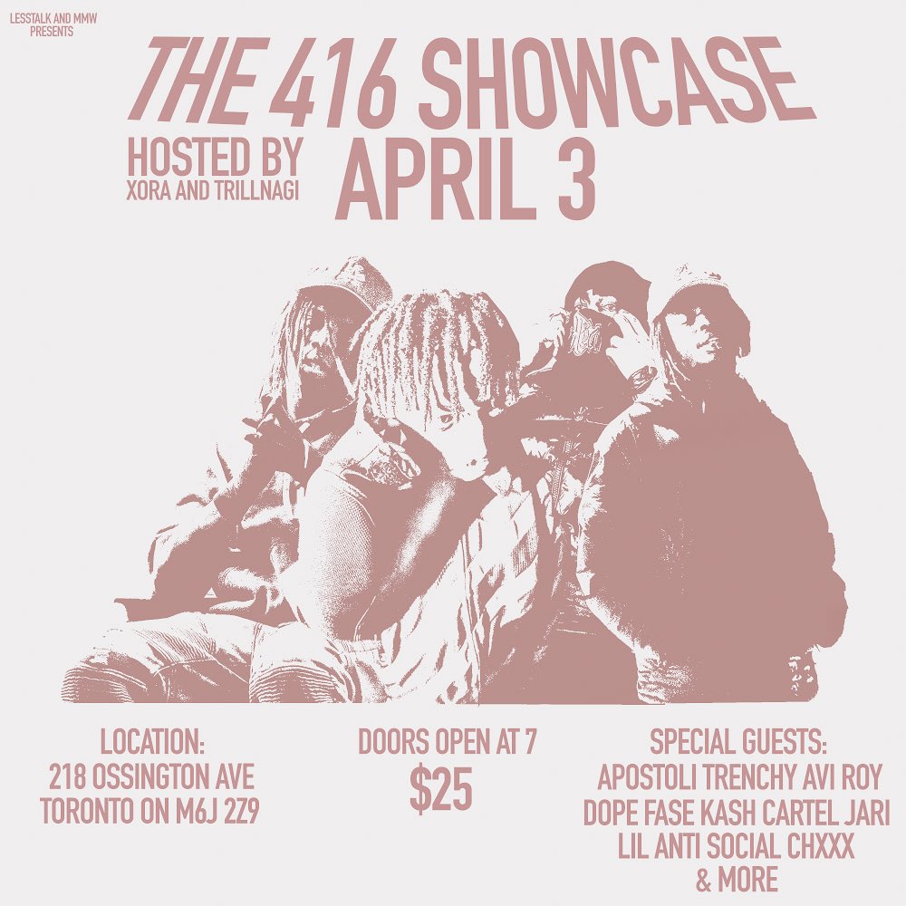 musicsmostwantd's tweet photo. Less Talk and MMW present :
The 416 Showcase !
hosted by @killxora x @trillnagi + a surprise guest appearance 👀 
Don't miss out !

Doors Open @ 7 ! See y'all there 🖤 https://t.co/ELjmPixznp