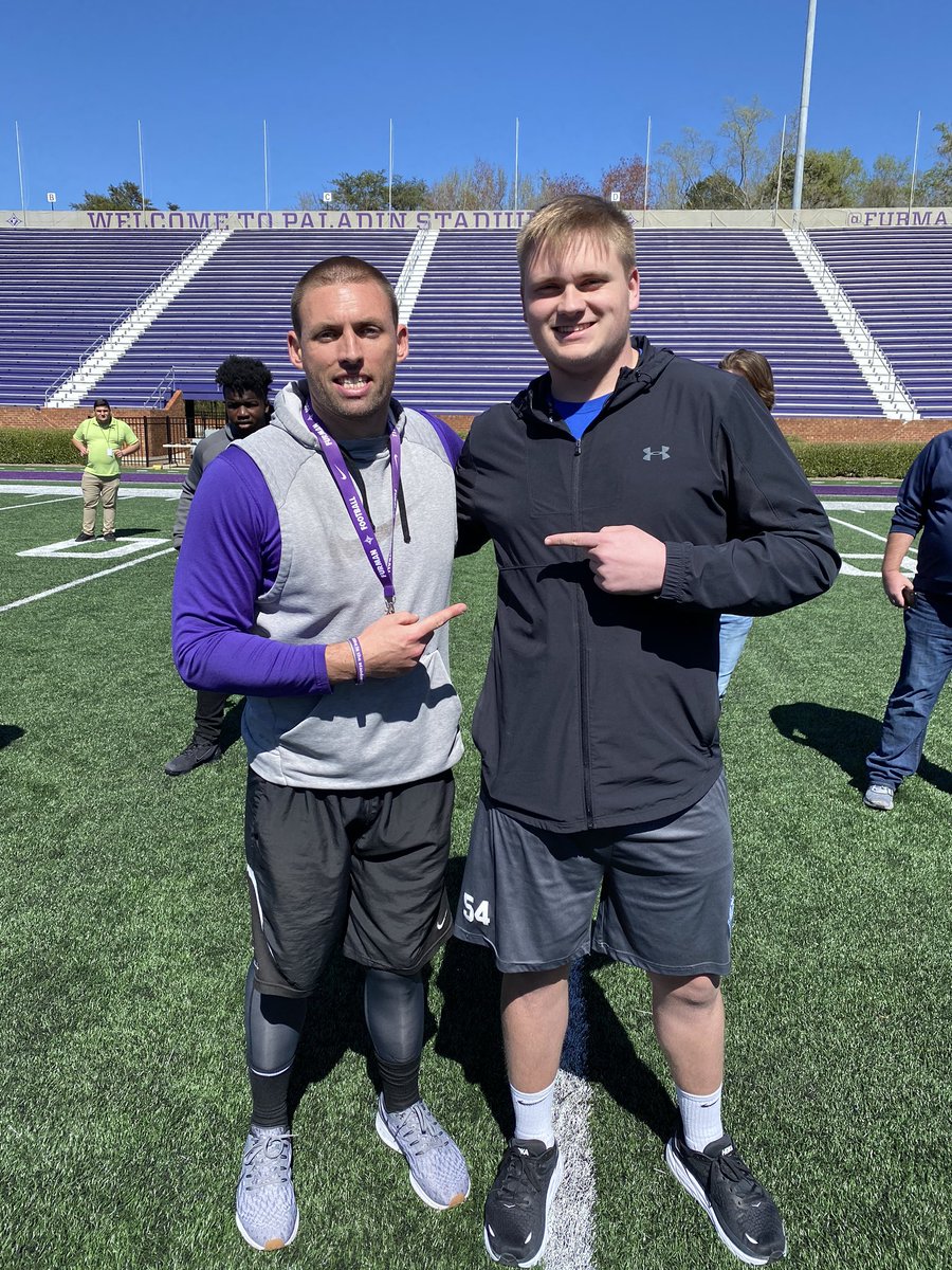 freemsam003's tweet photo. Had a great time at Furman today‼️🟣⚪️@Coach_DVaughn @CoachCutch @FUCoachHendrix @PaladinFootball @BDPFootball @CSmithScout https://t.co/jNjnysSvpo