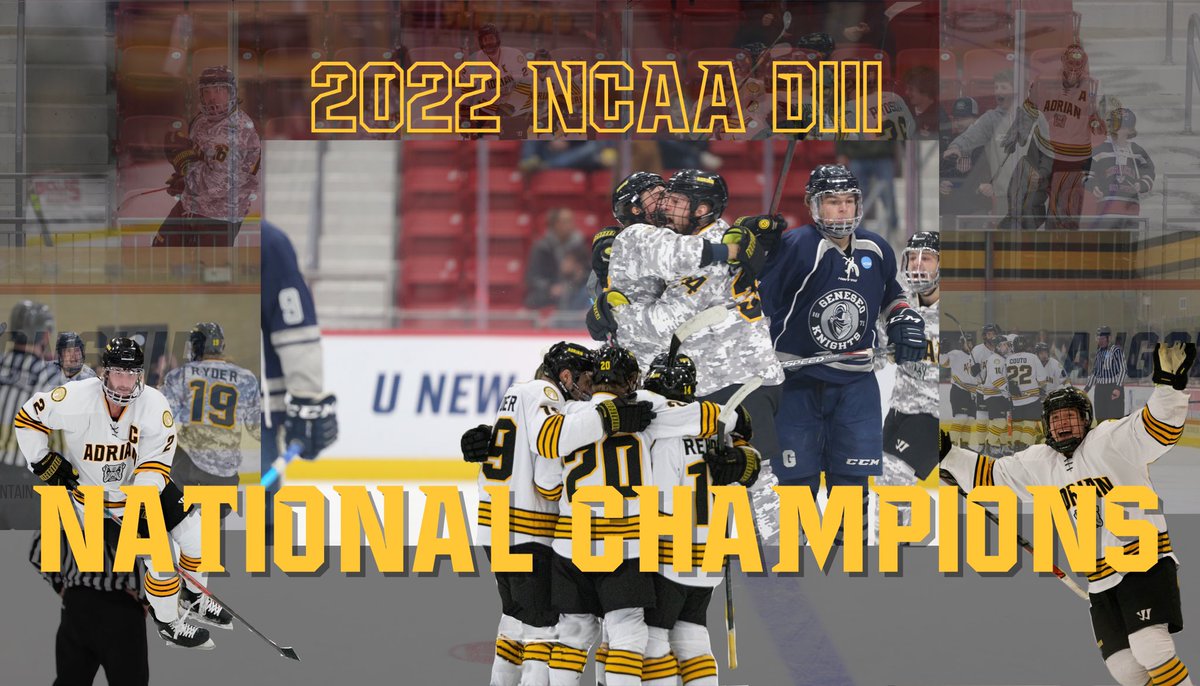 ACbulldoghockey's tweet image. FOR THE FIRST TIME IN PROGRAM HISTORY YOUR BULLDOGS ARE THE NCAA DIII NATIONAL CHAMPIONS!