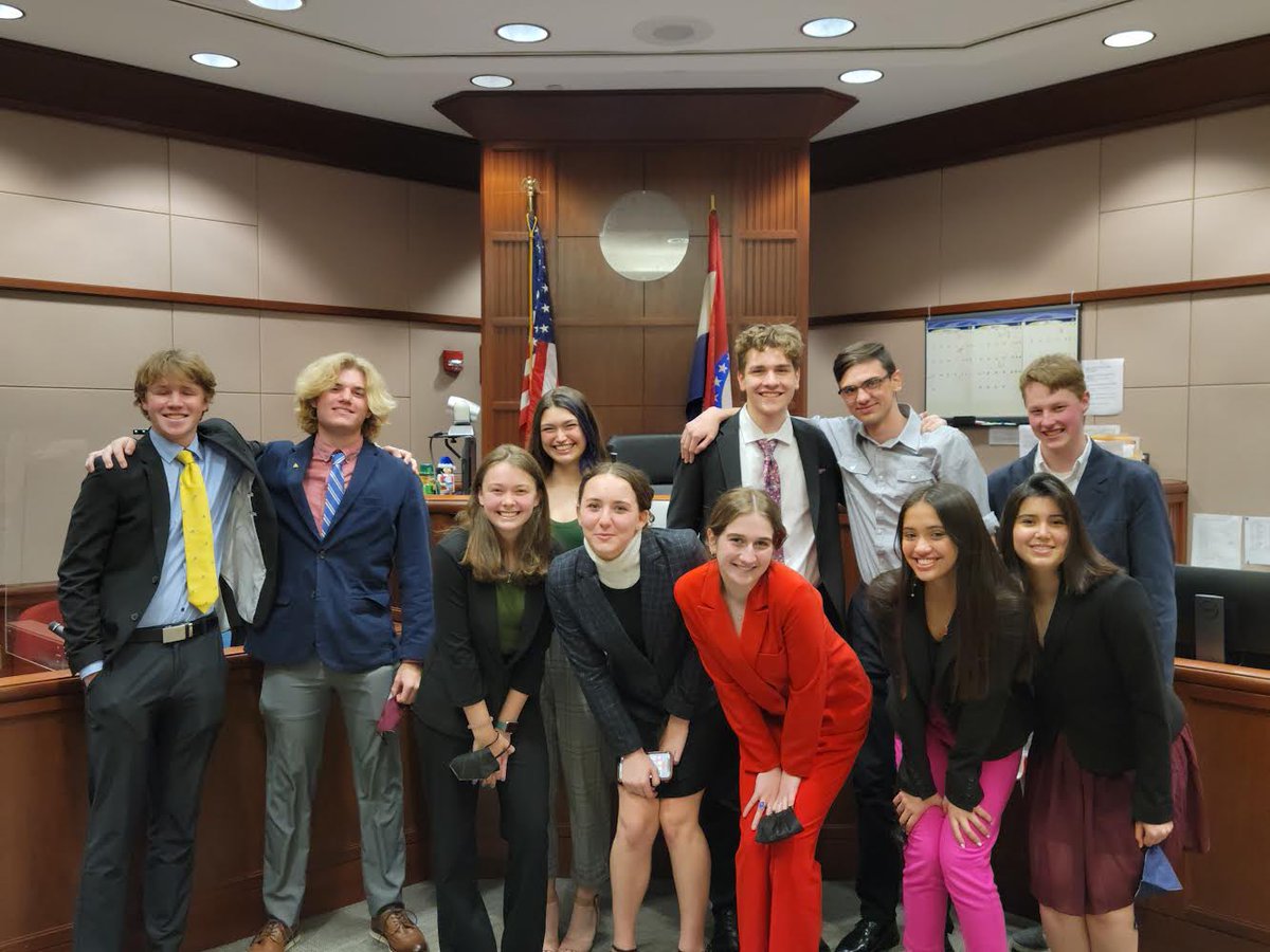 The MRH High School Mock Trial Team advanced to the Final Four of the State Championships. On Sunday they compete in semifinals against Kirkwood at the St. Charles County Courthouse.