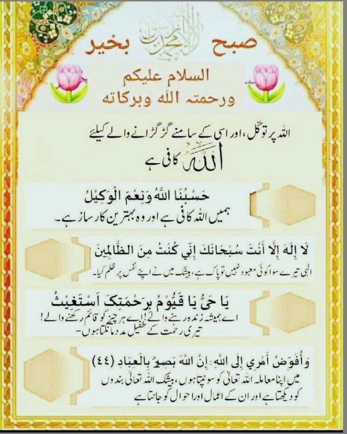 السلام عليكم ورحمة الله وبركاته.
صبح بخیر