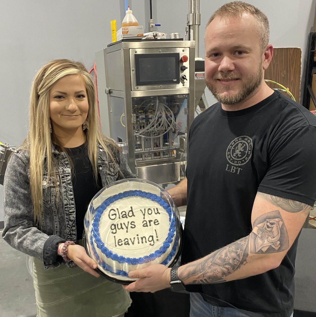 Great turn out tonight as we send off two of our own to OPD.  Wishing you both a safe and successful career! Glad we all have the same cake humor! 🤣💀 🎂🍰👮🏻‍♂️ <a href="/ofc_neville/">Ofc. Samantha Neville</a> @LVPD_OfcStraw <a href="/lavistapolice/">La Vista Police</a> <a href="/CityofLaVista/">@cityoflavista</a>