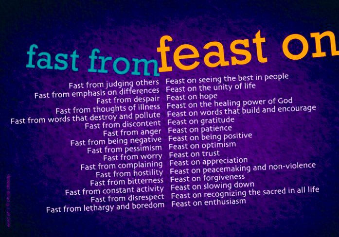 As our journey through #Lent continues, here are some ideas for fasting and feasting