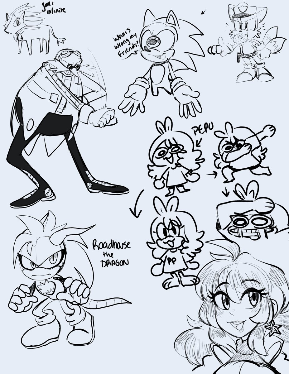 Doodles from tonights stream with @SketchyTodd c: 