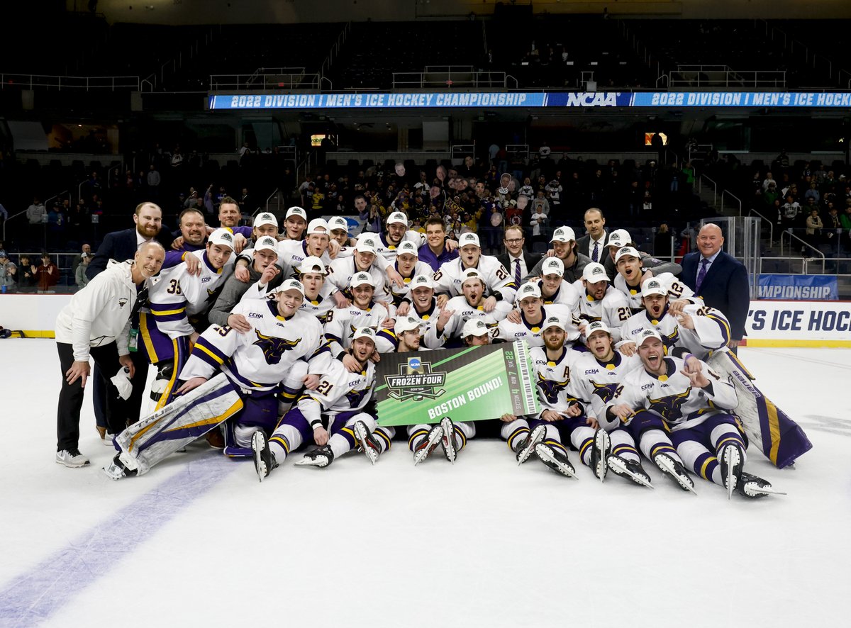 Mavericks Prevail over Irish to Advance to Frozen Four for Second Straight Year. Details: msumavericks.com/news/2022/3/26…