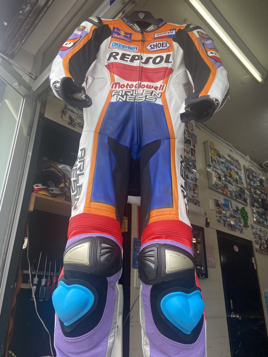革ツナギ レプソル レーシングスーツ 希少 ホンダ レプリカ HONDA MFJ