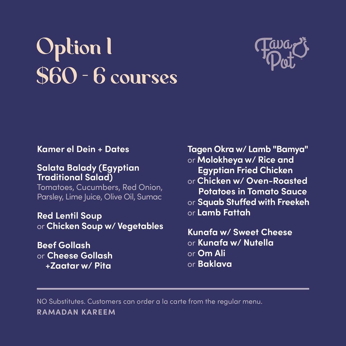 FavaPot's tweet photo. ****Ramadan Kareem****
Our #Eftar #Ramadan set menu, is by reservation ONLY at Fava Pot! Check Ramadan menu, then email or call, to reserve for dining in,delivery or pickup! Seats are limited, so plan ur Eftar as early as you can. @halaldmv #halal
Break ur Fast #LikeanEgyptian https://t.co/Neq5d3hkY4