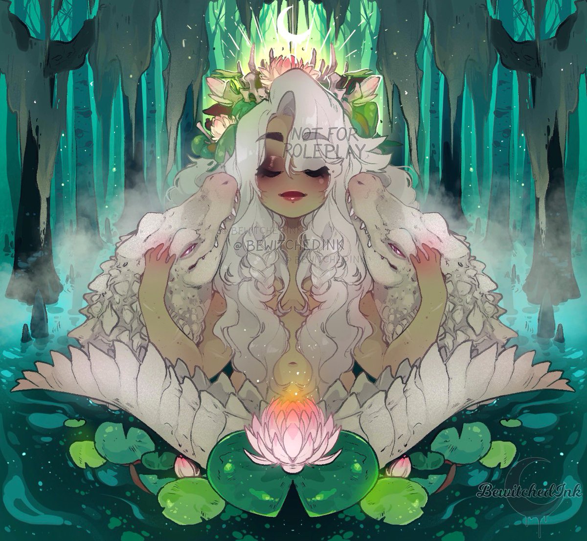 「🪷🐊 Deep South Swamp Witch 🐊🪷 」|☾ WITCH ☾のイラスト