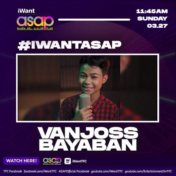 Vanjoss_01's tweet photo. CATCH me LIVE on iWantASAP later! Kitakits mga ka-Vanj! 💛✨ 

#ASAPNatinTo
#iWantASAPwithVanjoss
VanjossBayaban on iWantASAP https://t.co/expLBGdAzQ