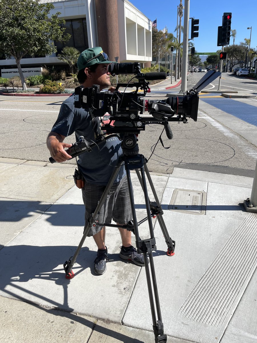 Waiting for the light. #cameraoperator #director #filmdreamsinc #broll #local600 #filmmaker #sonyfs7 #sachtler #canon