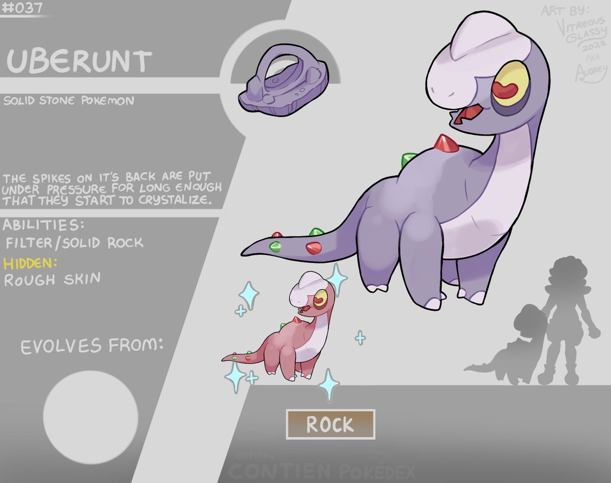 「the first fossil #fakemon from the conti」|VitreousGlassyのイラスト