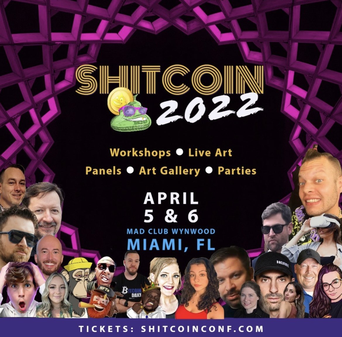 Come to <a href="/shitcoinconf/">SHITCOIN Conference</a> April 5th and 6th in Miami 🍃😎