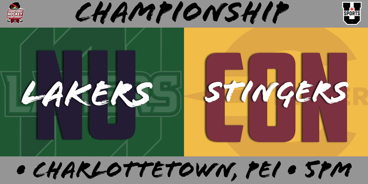 It's Nationals Championship Gameday! The #Lakers W🏒 team is one win away from <a href="/USPORTSca/">U SPORTS</a> gold as they face Concordia today. #GoLakers #LakersPRIDE #NortherNUprising