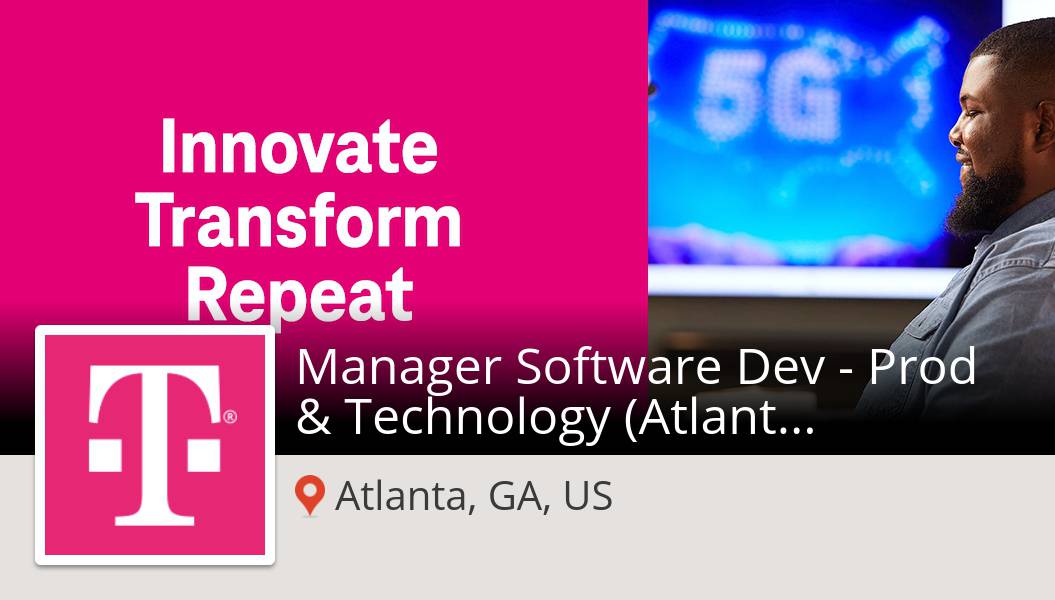 Check out this #job: Manager Software Dev - Prod &amp; Technology (Atlanta - Multiple Openings) at T-Mobile Careers (#Atlanta) app.work4labs.com/w4d/job-redire… #BeMagenta