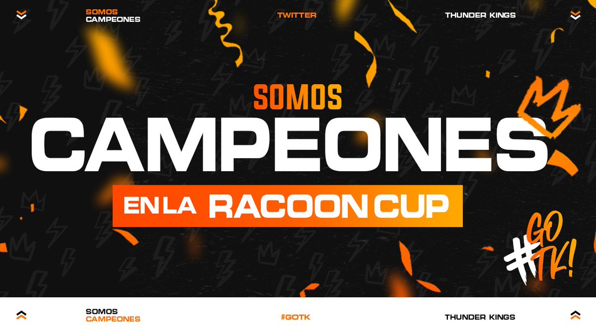 Thunder Kings (@thunderkingscr) on Twitter photo Ayer nos proclamamos campeones de la @Raccooncup1 con un contundente 3-0.⚡🦁
🆚️ <a href="/EclubTumi/">Tumi Squad</a>
🔸MVP : @PedroF_CR <a href="/Stanlein221/">⭐Stanlein22⭐</a>
🎨 <a href="/BKun_003/">B'Kun 003</a> Ayer nos proclamamos campeones de la @Raccooncup1 con un contundente 3-0.⚡🦁
🆚️ <a href="/EclubTumi/">Tumi Squad</a>
🔸MVP : @PedroF_CR <a href="/Stanlein221/">⭐Stanlein22⭐</a>
🎨 <a href="/BKun_003/">B'Kun 003</a>