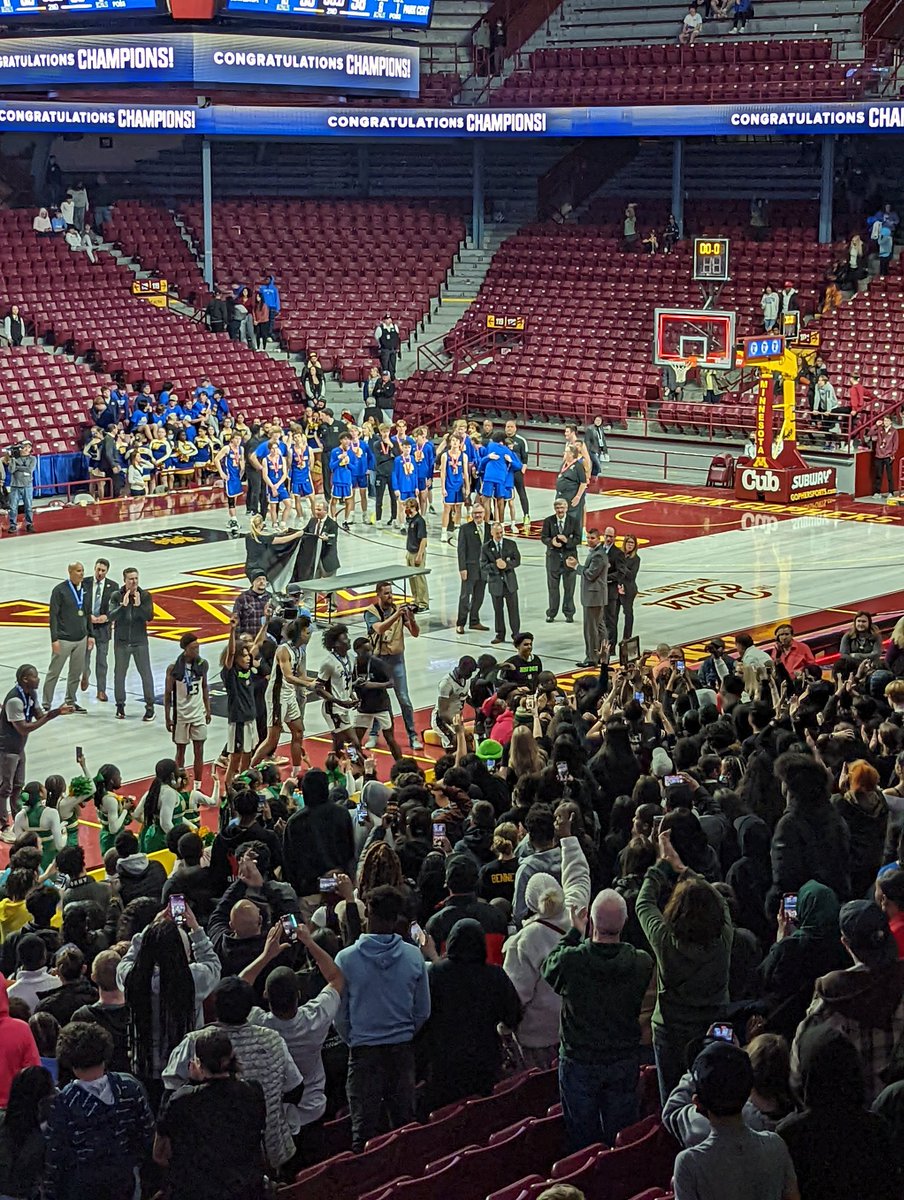 Congratulations to the Park Center Senior High Boys Basketball Team for winning the 2022 State Class 4A Championship!Go Pirates! <a href="/PCSHActivities/">Park Center Pirates</a> @PCPrincipalHMC <a href="/ISD279/">Osseo Area Schools</a>
