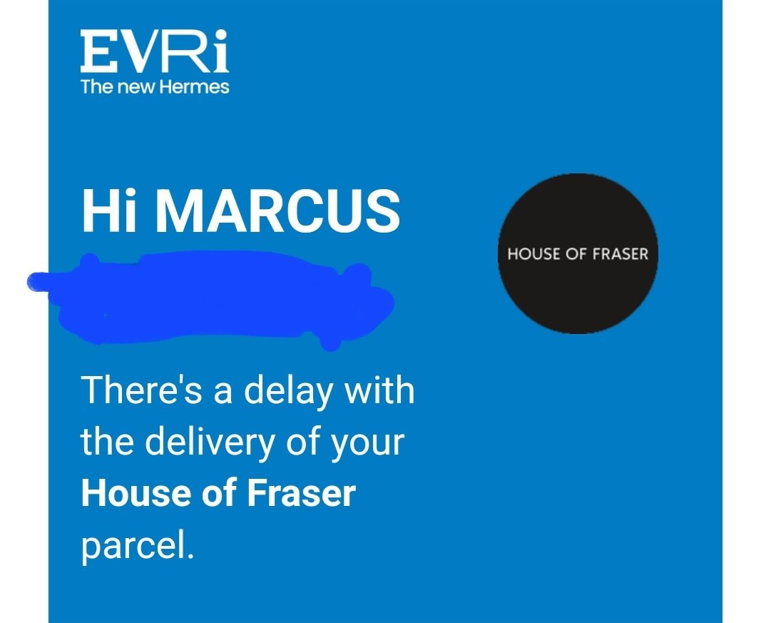 coastertouring's tweet photo. Oh @houseoffraser what on earth are you doing using @Hermesparcels #evriparcel for your delivery? Why would you risk your reputation using such a terrible courier? If I'd known I'd never have ordered from you. Guess what? Evri Hermes have a problem. #sameoldhermes https://t.co/tF9TK5xMu1