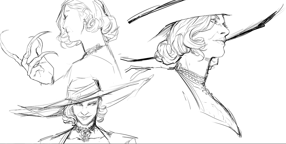 Some Lady Dimitrescu sketches 