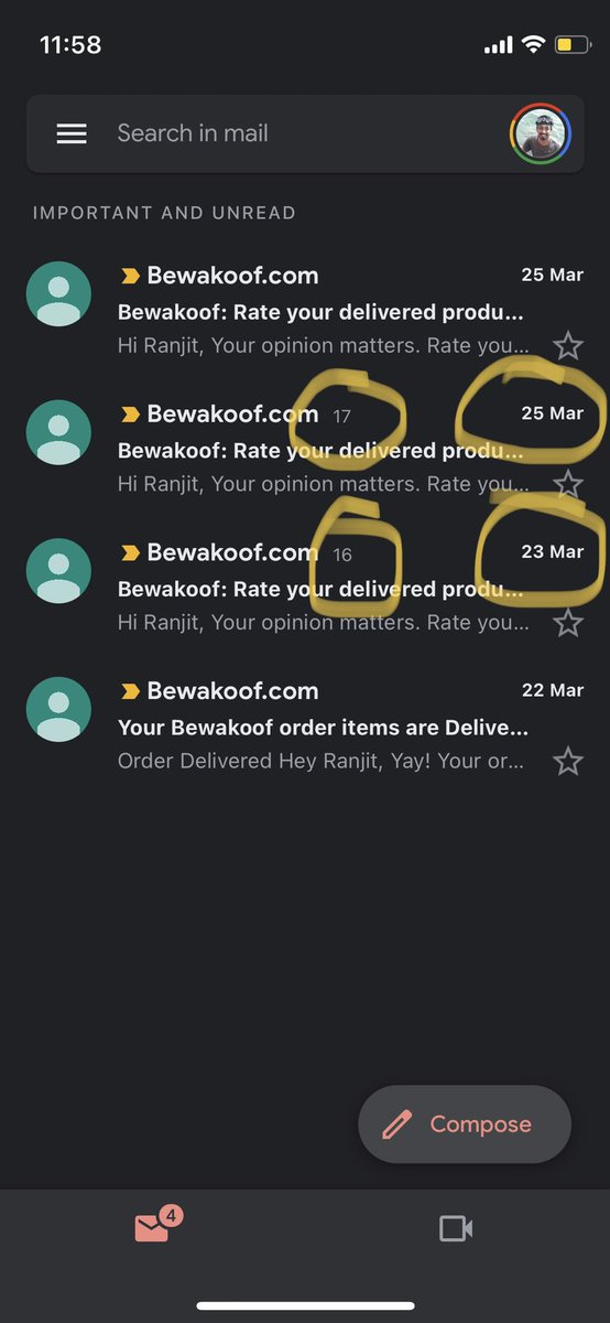 ranjitzade's tweet image. Good to see how much my opinion matters for the purchase of just 2 T-shirts. Marking mails from @bewakoof as spam from here on.