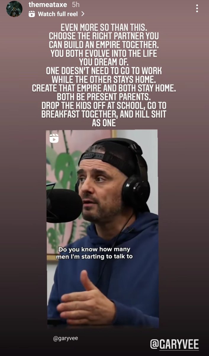 meataxe's tweet image. What @garyvee fails to mention here, is why does one always need to go and one stay? Why not both create the dream together, evolve and dominate to be the best parents possible🤗🤗🤗
Instagram: @themeataxe