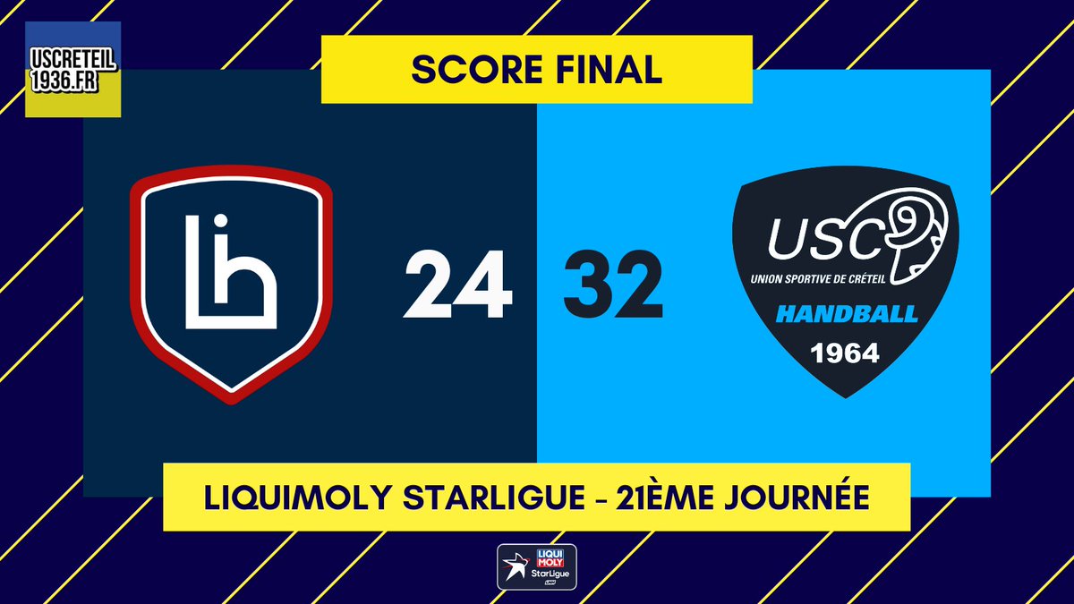 👋 Grosse victoire des Cristoliens contre <a href="/LimogesHandball/">Limoges Handball</a> !

▶️ <a href="/USCreteilHB/">US Créteil Handball 🐏💙</a> totalise 19 pts, et a pratiquement assuré son maintien dans l'élite !