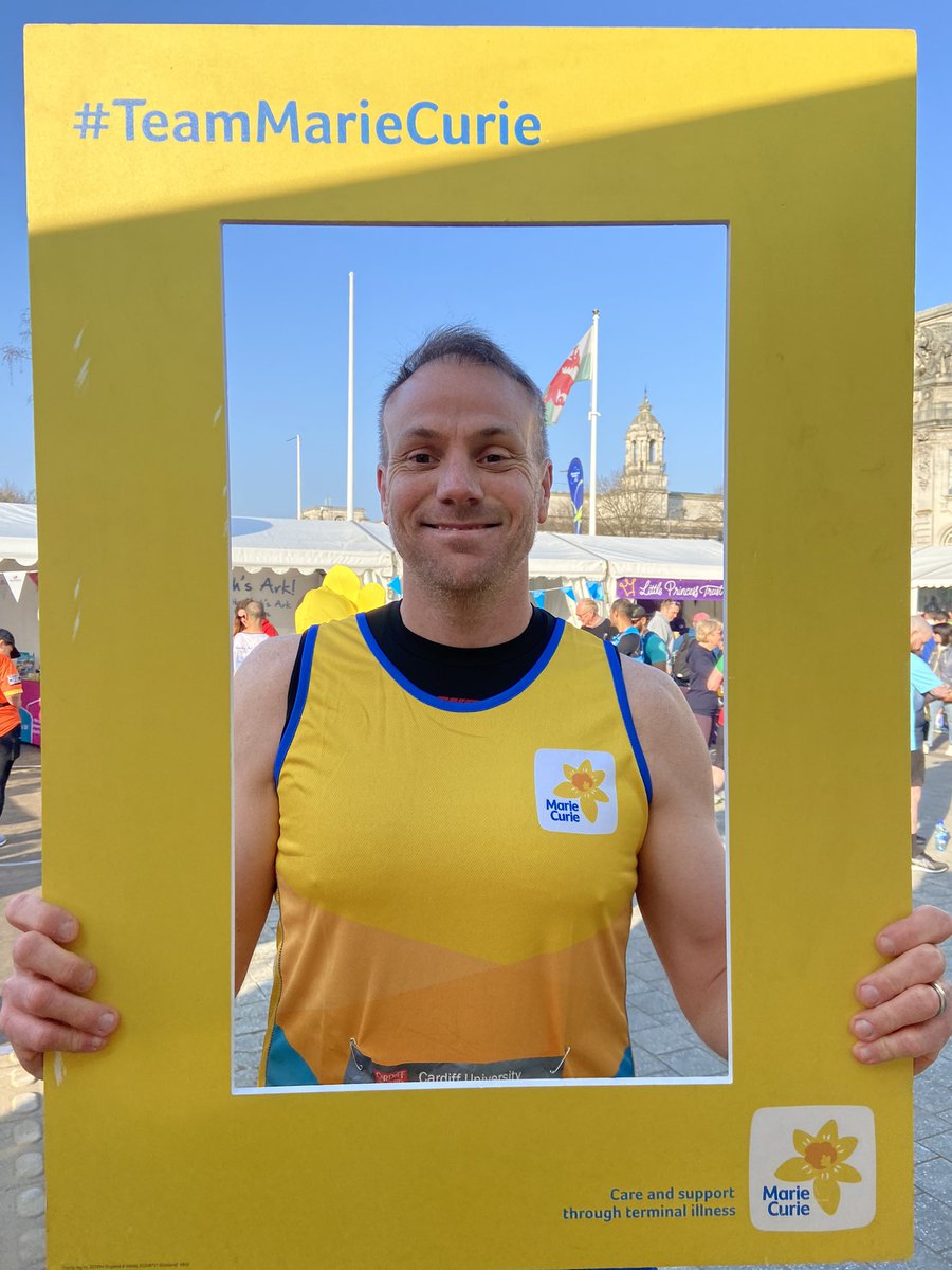 MarieCurieCymru's tweet photo. Carl chose to run for @mariecurieuk as his sister works at our Solihull Hospice 💛 #TeamMarieCurie https://t.co/OXZ9270k54