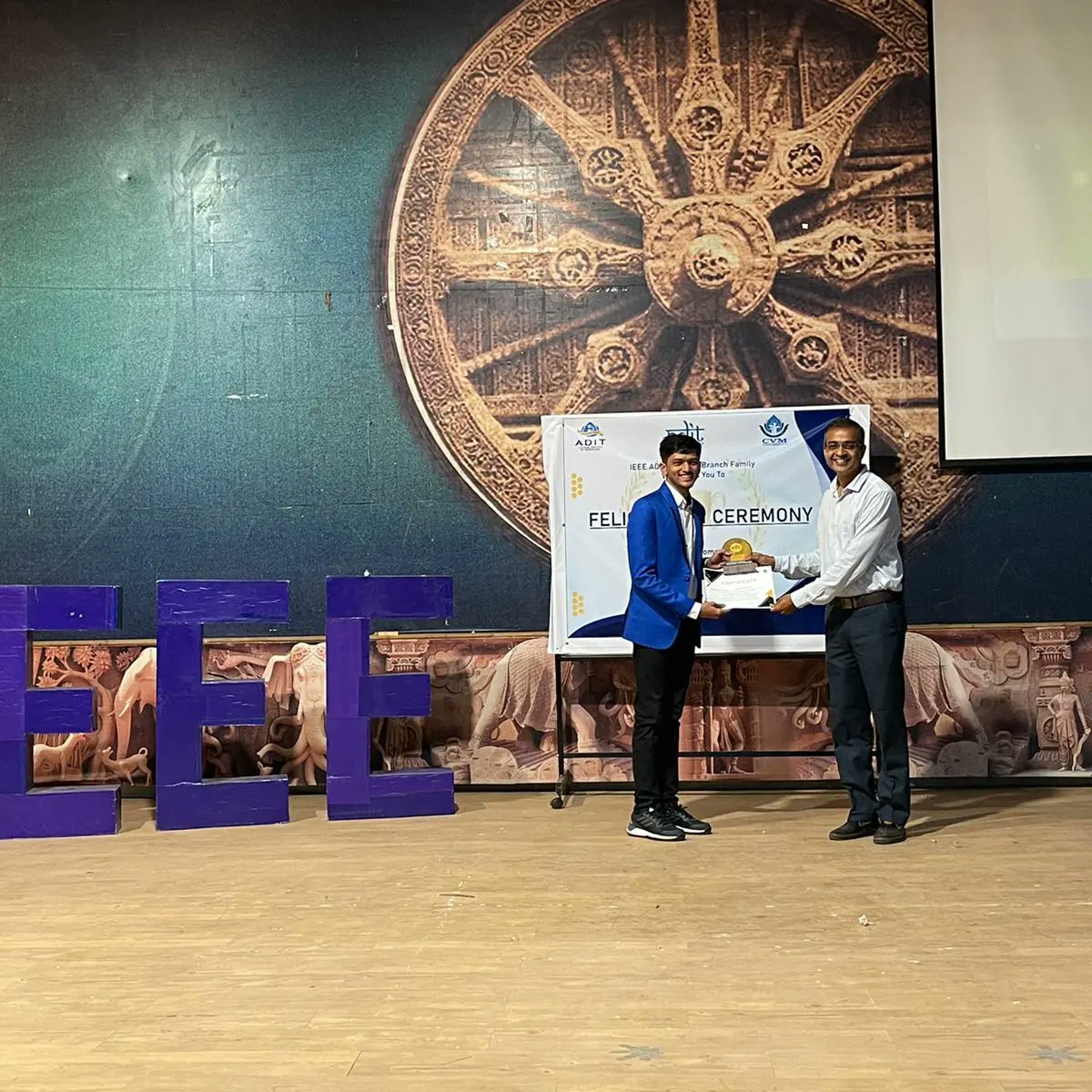 aditsbieee's tweet photo. In honour of our precious former EXECOM members, we arranged  
"FELICITATION CEREMONY" to give them a memento of appreciation for their excellent contribution.
IEEE ADIT SB extends its gratitude towards all the members and their much notable work towards the student branch. https://t.co/NH4EtLuYHD