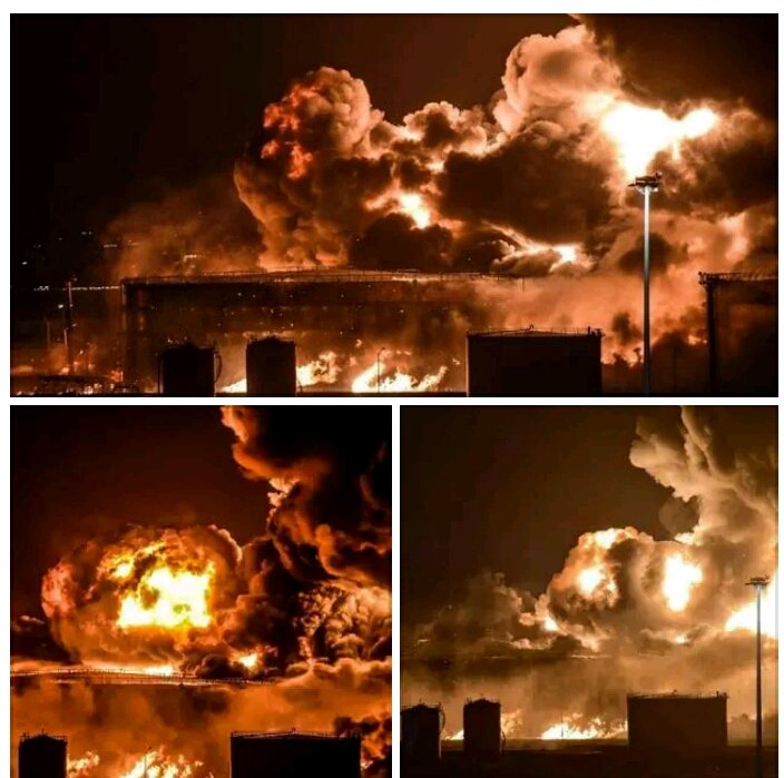 buseri_samman's tweet photo. #SaudiArabia Aramco storage petroleum facility in Jeddah
hit by Houthi attack, causing massive fire #MrjoeBieden $Hands off #Ethiopia https://t.co/IoneO0chG1