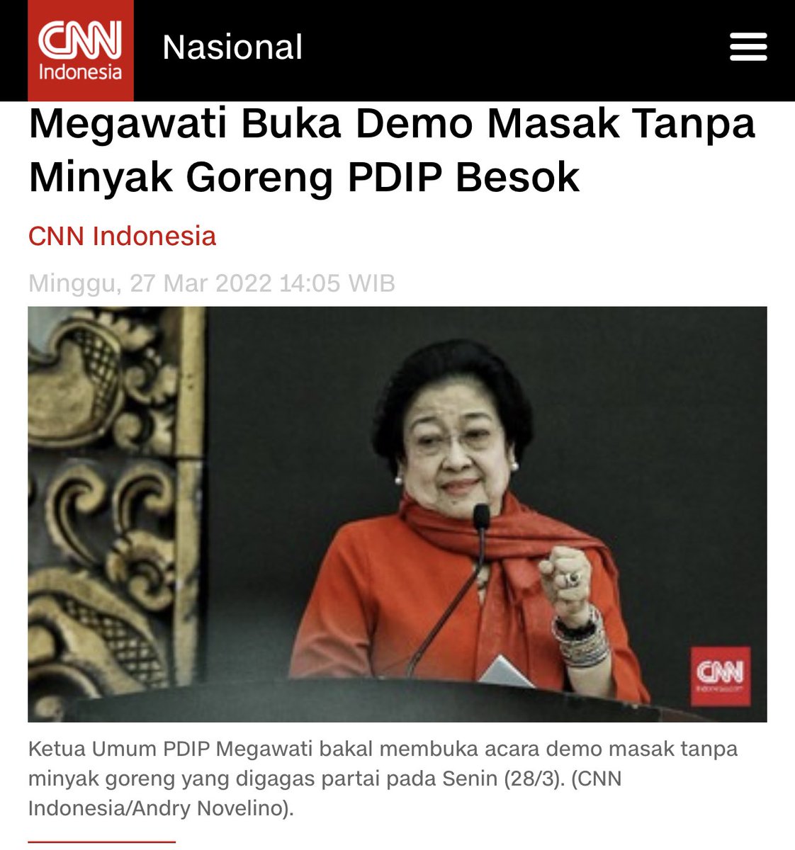 Beginilah, cara mengelola ‘krisis’. Dulu, saat harga sembako naik thn ‘98, Soeharto jg menyarankan makan thiwul. Nanti kalau harga kedelai naik terus, disarankan tdk makan tempe. Lama2, kita disuruh ngukus rumput. “Jd rakyat yg kreatif, rumput jg enak lho kalau dikukus…”