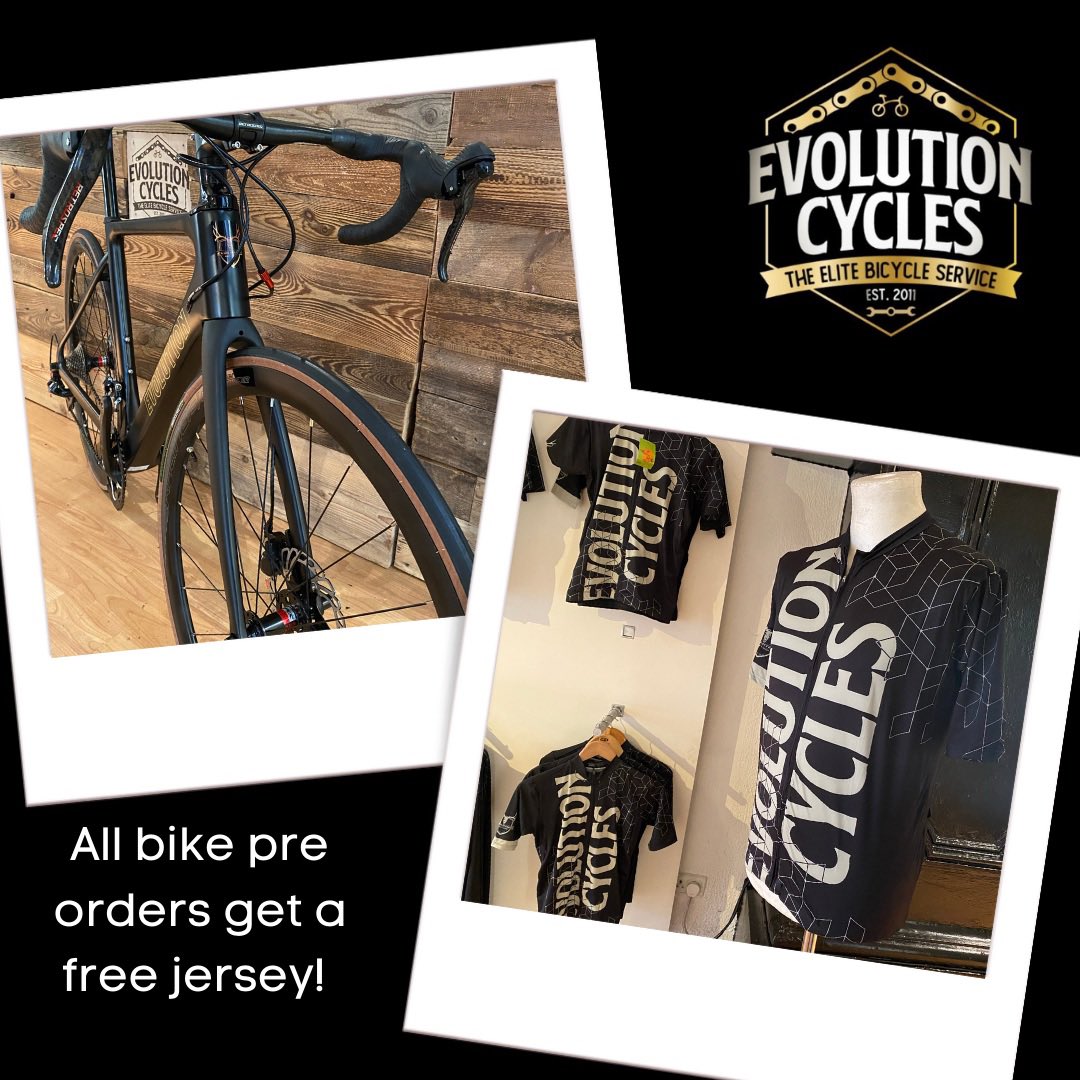 evocyclesie's tweet photo. As our bikes have done so well (the next batch are already sold too!) we are taking more pre orders, and we will give away your choice of MTB jersey or road jersey with all bikes pre ordered! #evolutioncycles #bike #limerick #limerickcity https://t.co/e2PoJPpKTe