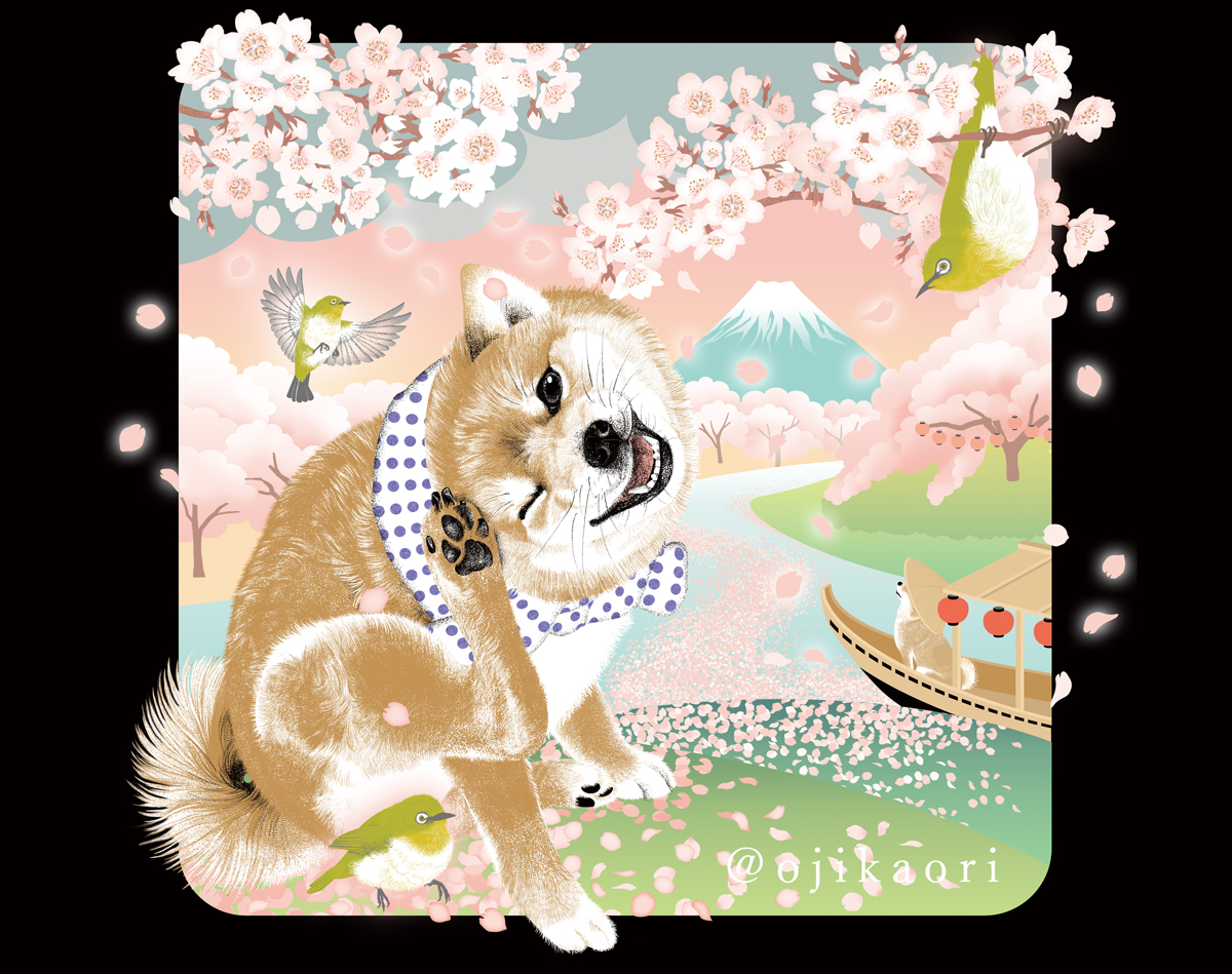 #さくらの日 
桜の絵を3枚。 