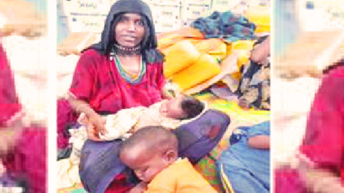 MeronRoberts's tweet photo. Fatuma was 9 months pregnant at the time, she walked for days in search of security,assistance carrying her 2 year old baby. After 6 days of fleeing her hometown &amp; 2 days of labor,She collapsed under a tree. A woman assisted her in giving birth .#Afarisforggotenby 🇪🇹 @UN_Women https://t.co/tvg3jk9dGr