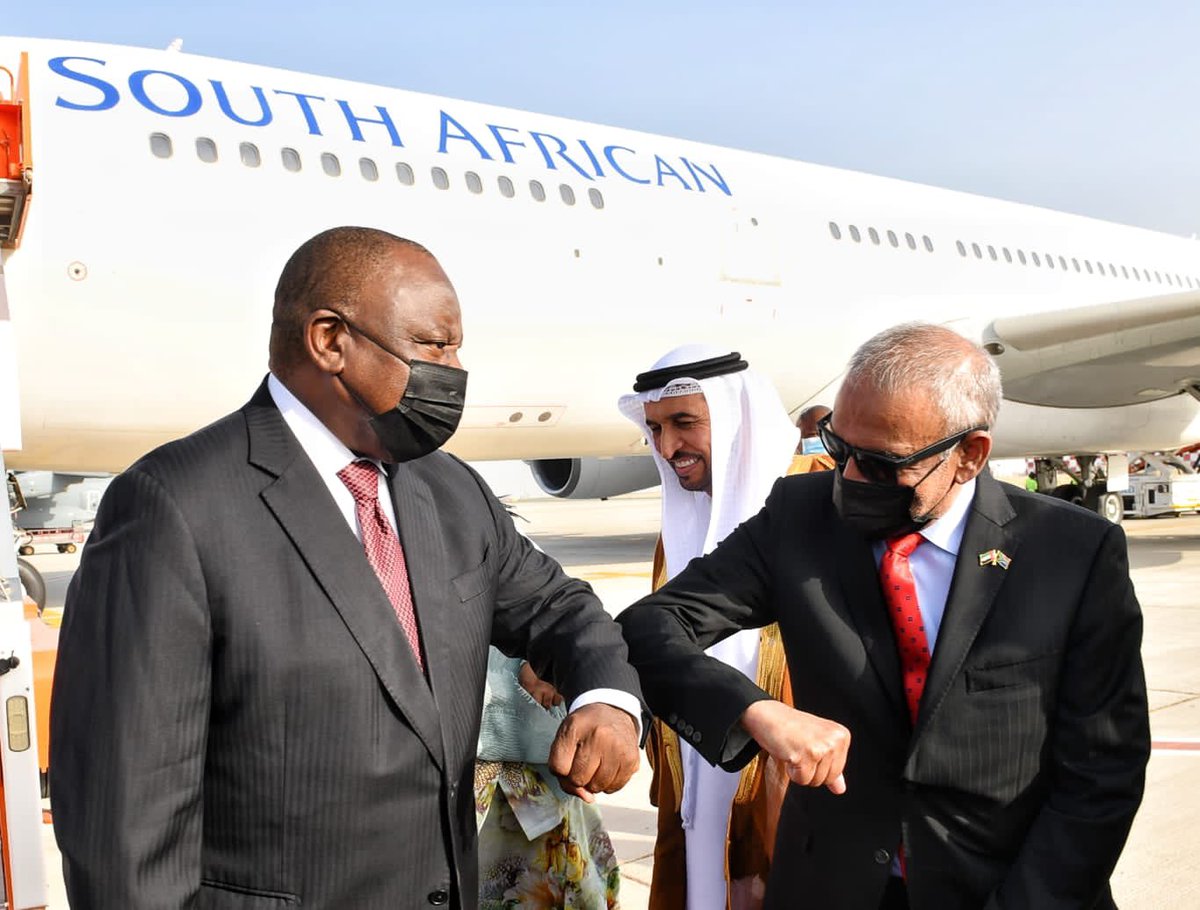 The Presidency ๐ฟ๐ฆ (@presidencyza) on Twitter photo President <a href="/CyrilRamaphosa/">Cyril Ramaphosa ๐ฟ๐ฆ</a>โs Working Visit honours an invitation by the Host of the #Expo2020Dubai, His Highness Sheikh Mohammed bin Rashid Al Maktoum, the Vice President and Prime Minister of the United Arab Emirates and Ruler of Dubai. #BetterAfricaBetterWorld ๐ President <a href="/CyrilRamaphosa/">Cyril Ramaphosa ๐ฟ๐ฆ</a>โs Working Visit honours an invitation by the Host of the #Expo2020Dubai, His Highness Sheikh Mohammed bin Rashid Al Maktoum, the Vice President and Prime Minister of the United Arab Emirates and Ruler of Dubai. #BetterAfricaBetterWorld ๐