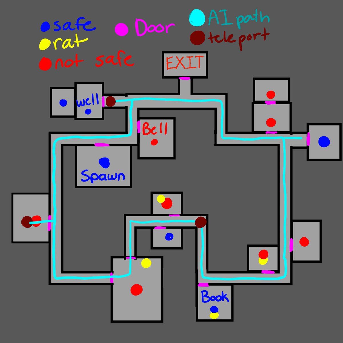 All ways through The Mimic chapter 1 first maze with MAP 