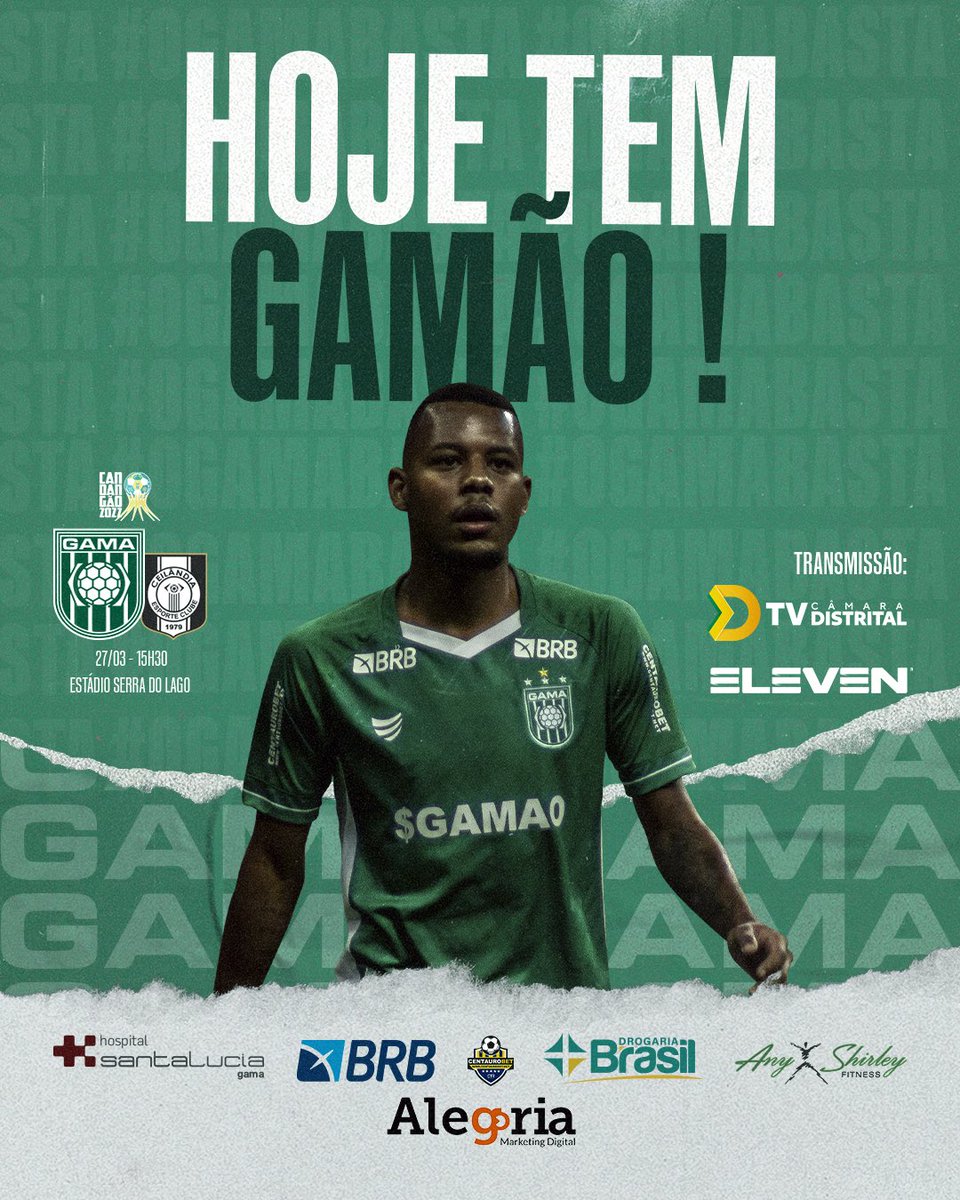 HOJE TEM GAMÃO 💚🇳🇬

O #MaiordoDF entra em campo hoje (27), ás 15h30, no Estádio Serra do Lago, para enfrentar o Ceilândia pela quinta rodada do quadrangular final do Candangão 2022. 

Ingressos serão vendido na bilheteria do estádio 🎟
