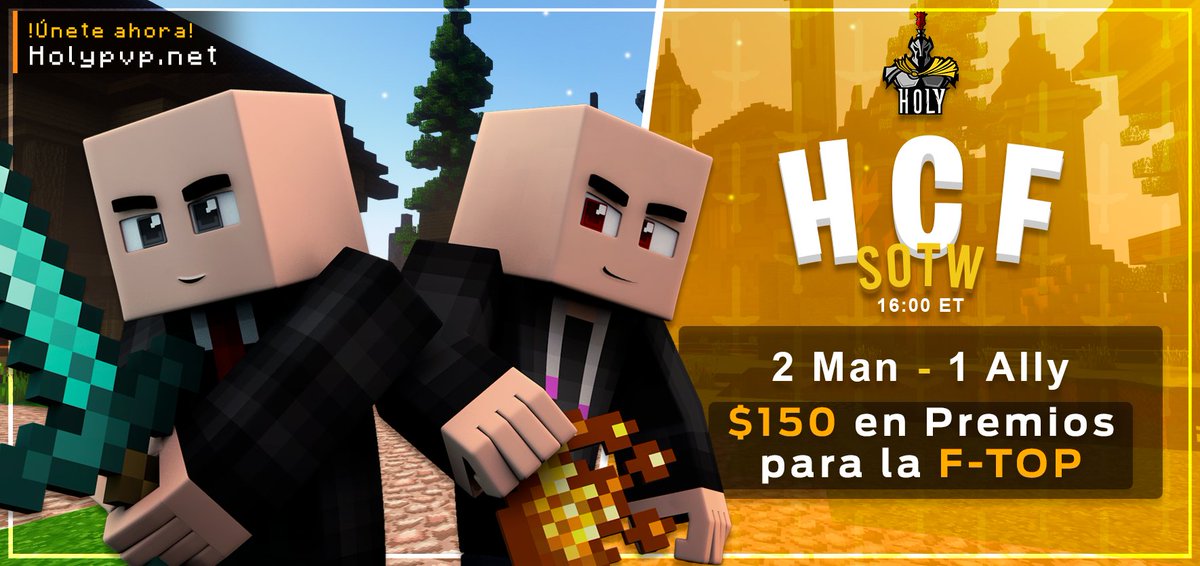 holypvpnet's tweet photo. El SOTW de HCF va a tomar lugar en 4 HORAS 👑

» Información básica «
 ✪ 2 Man, 1 Ally 👪
 ✪ +150 USD de PREMIOS 💸
 ✪ 80% OFF ACTIVO!
 ✪ Lista de cambios en nuestro DISCORD!

Síguenos, menciona 3 amigos, RT &amp; Like para participar de x2 Xtreme+ https://t.co/9o0IMMZ5LS