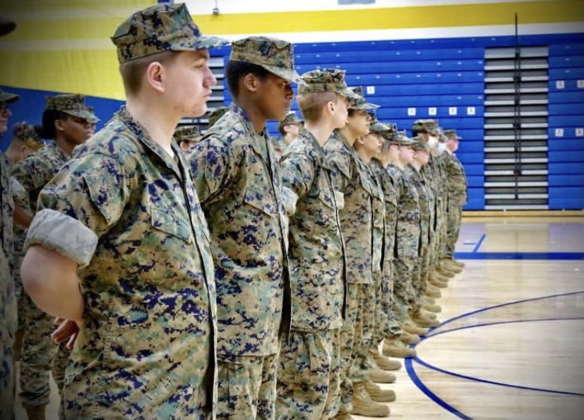 scsdoh's tweet photo. Inspection Day at SHS for our MJROTC students. The SCSD is proud to provide this program. Another example of a District with #MoreToOffer
By understanding the Marine Corps - core values of Honor, Courage, and Commitment, our MJROTC cadets become better citizens. 💙💛 https://t.co/7fl3Pb6gTn