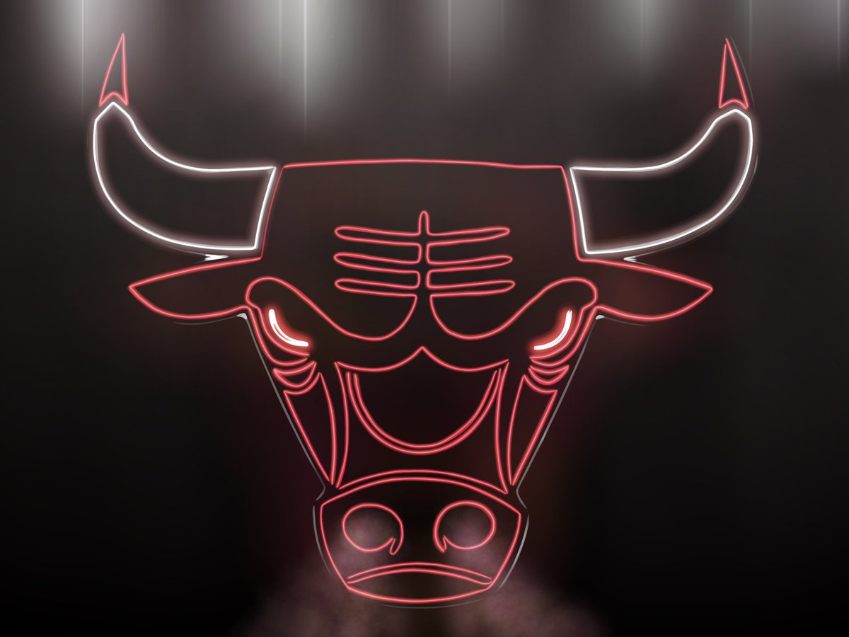 Poster - Chicago Bulls Logo Poster Nba Basketball Team Wall Art Sports Print, image size:1200x900