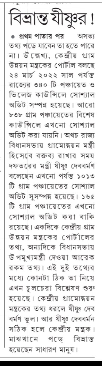 Mitagrn's tweet photo. Tripura Rural Development Minister #confuses assembly over completion of #SocialAudit👇
@tripura_cmo, @Jishnu_Devvarma, @mygovtripura, @sanjayswadesh https://t.co/KVyBah9i8L