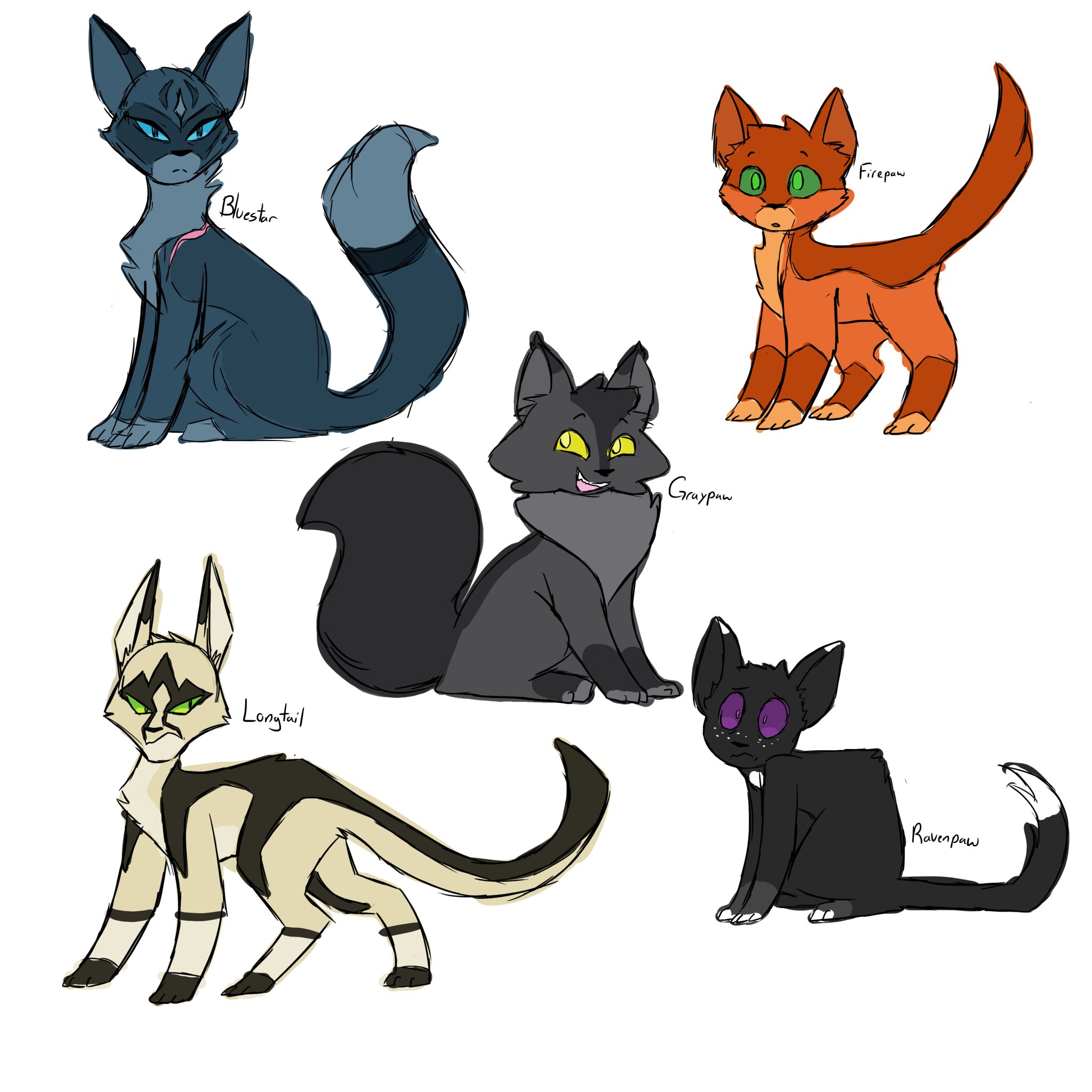 Firepaw, Graypaw and Ravenpaw