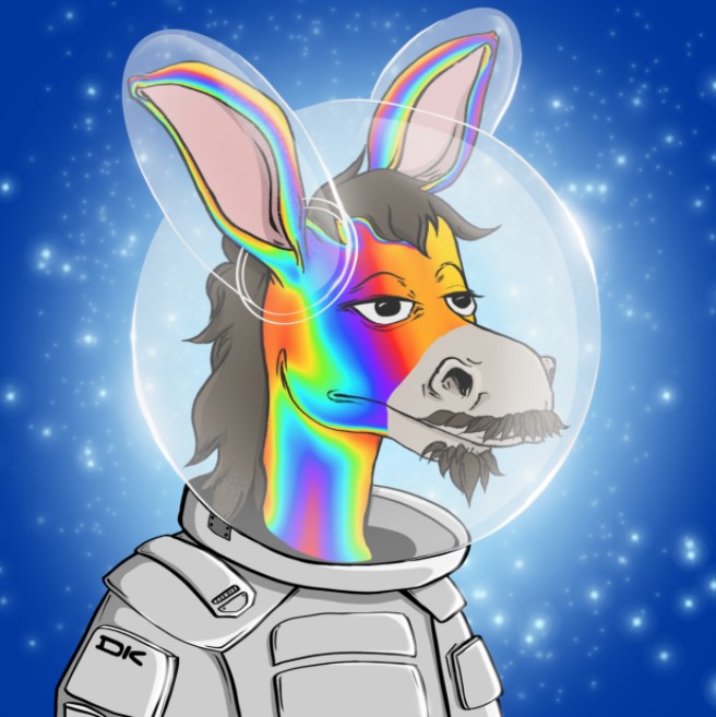 cryptodramz's tweet photo. I don't know why I like this Astro Ice Donkey but I do. Maybe I'll let you know when I figure it out... He has a certain "je ne sais quoi" about him.

@icedonkeyclub Thank you for the new friend. 

Now, to find a cup of 🫖 and we're set! 

$ADA #Cardano #NFTs #Donkeys https://t.co/GBmrUIzi6P