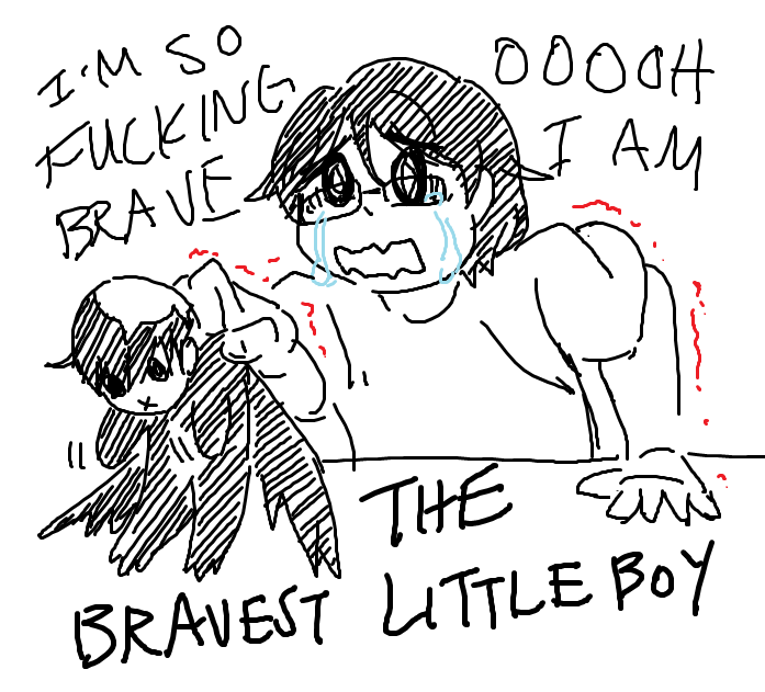 me crying and shaking as I shake around my doll of eishi in the rp server 