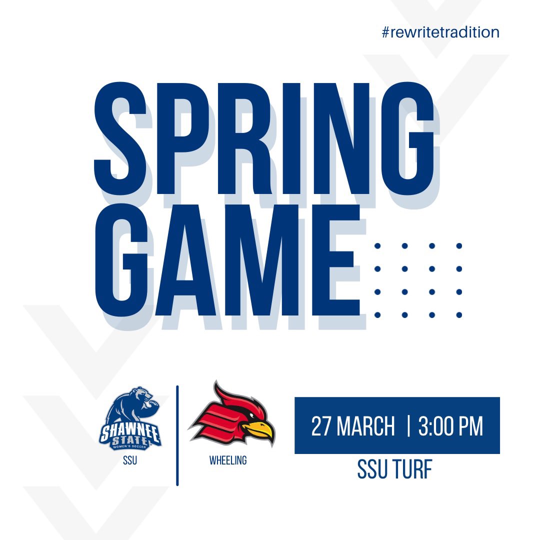 We are back in action with our first game of our spring season! We take on Wheeling University at SSU Turf at 3pm! #GoBears 🐻