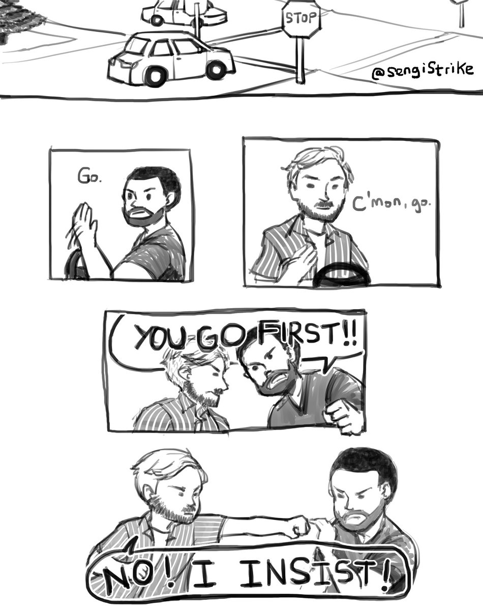 SyndicateMisfit's tweet photo. Stop Sign Showdown! Art by @SengiStrike #comics #memes #funny https://t.co/IcA0bILggU