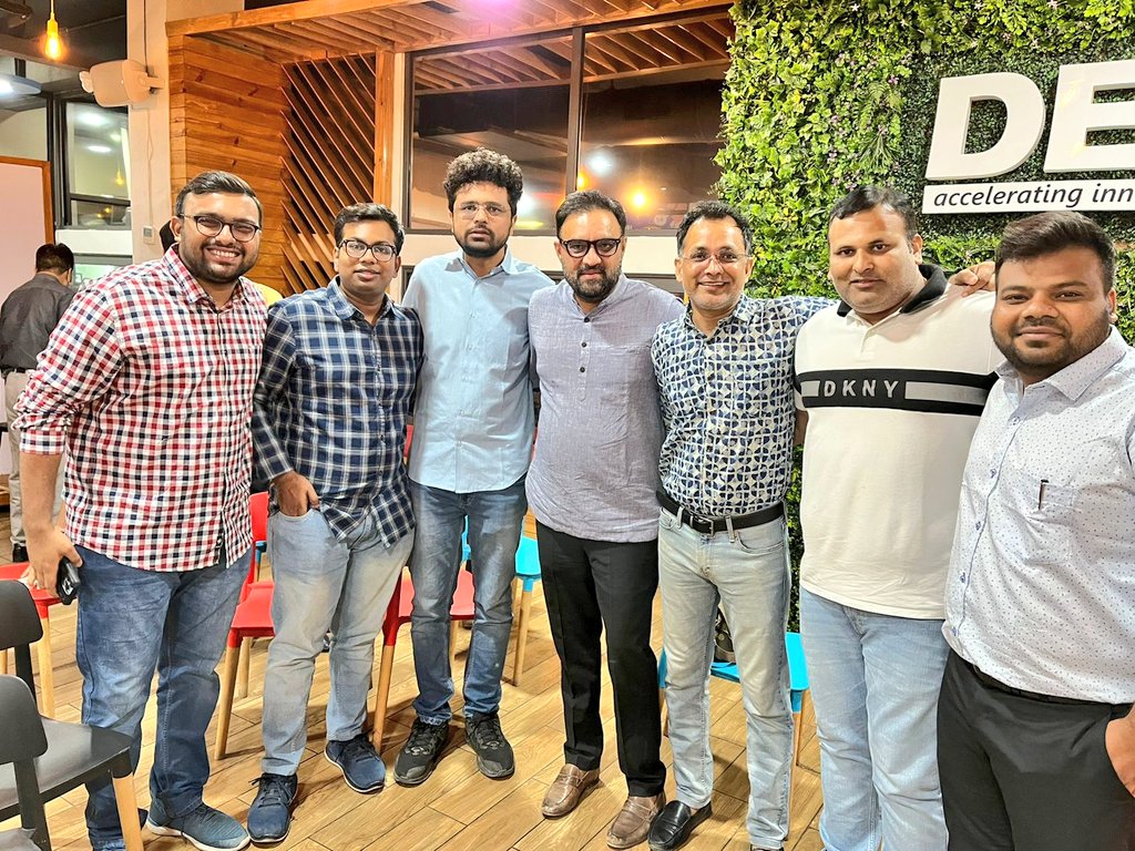 ShailDShah's tweet photo. All About Yesterday Night 🌉
Ahmedabad Twitter Meet-Up 2022
It was great to meet you all in person 😊,Informative Conversations & Powerful Dialogues💪,Hope to see you all soon👍
Thanks @kumarmanish9 Sirji for arranging #AhmTwitterMeetUp & Thanks @notbeingharsh for the gift🙏 https://t.co/YgCpQQCcOL