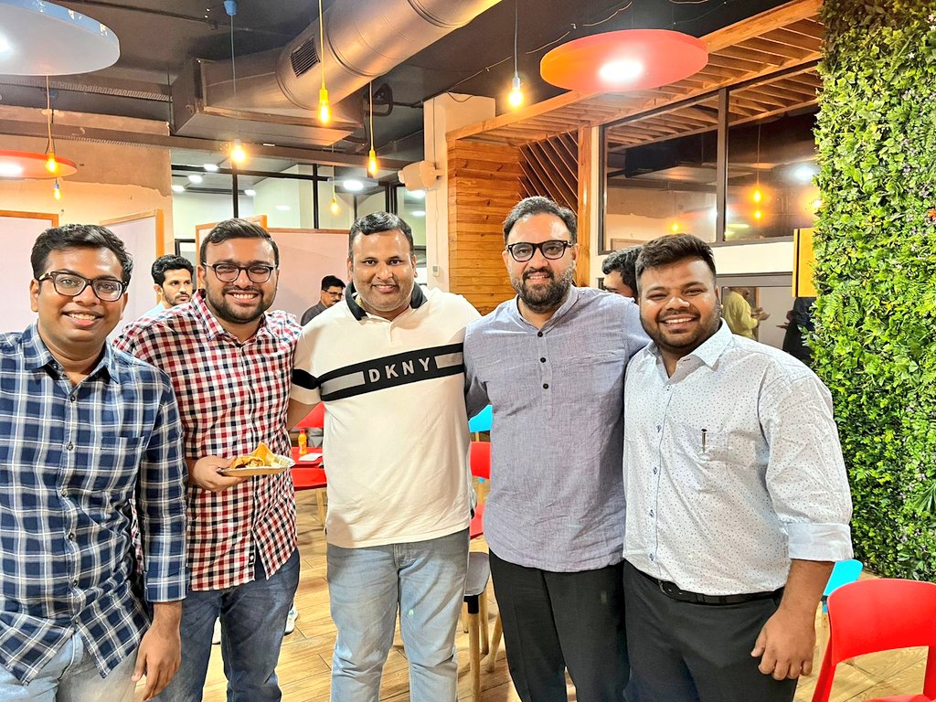 ShailDShah's tweet photo. All About Yesterday Night 🌉
Ahmedabad Twitter Meet-Up 2022
It was great to meet you all in person 😊,Informative Conversations & Powerful Dialogues💪,Hope to see you all soon👍
Thanks @kumarmanish9 Sirji for arranging #AhmTwitterMeetUp & Thanks @notbeingharsh for the gift🙏 https://t.co/YgCpQQCcOL