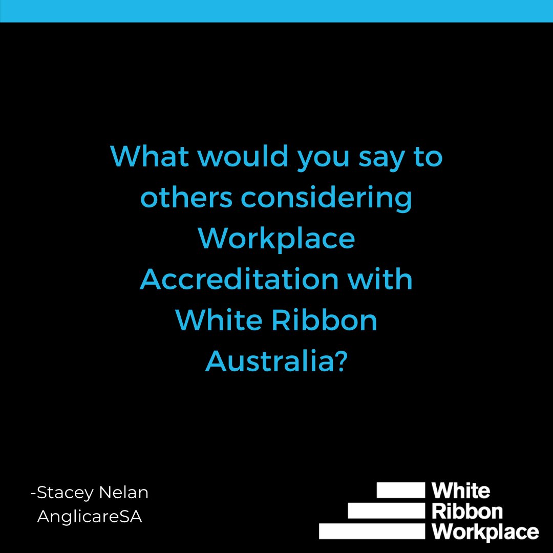WhiteRibbonAust's tweet photo. Want to know more about our Workplace Accreditation Program? Hear what Sally Nelan from @AnglicareSA had to say! https://t.co/Qele43ew05